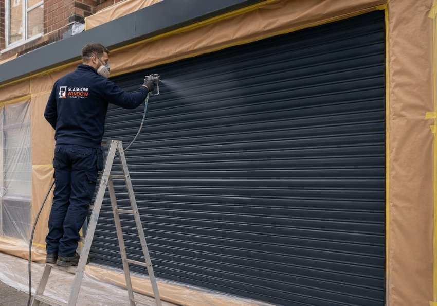 Why Glasgow Business Owners Choose Spray Painting Over Full Shutter Replacement