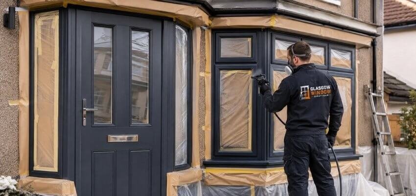 UPVC Window Spraying Bishopbriggs